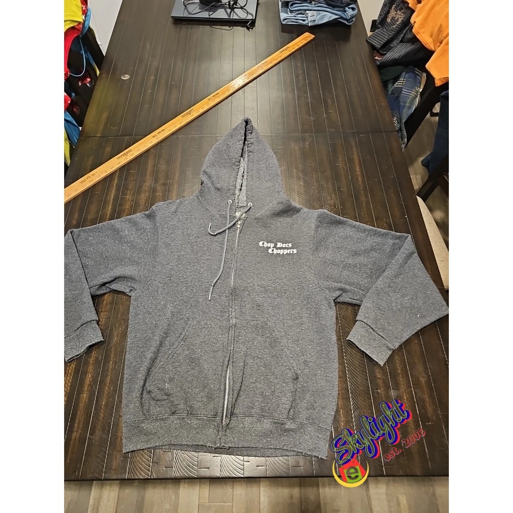 Fruit of the Loom Vintage Chop Doc Choppers Full Zip Sz Med Hoodie